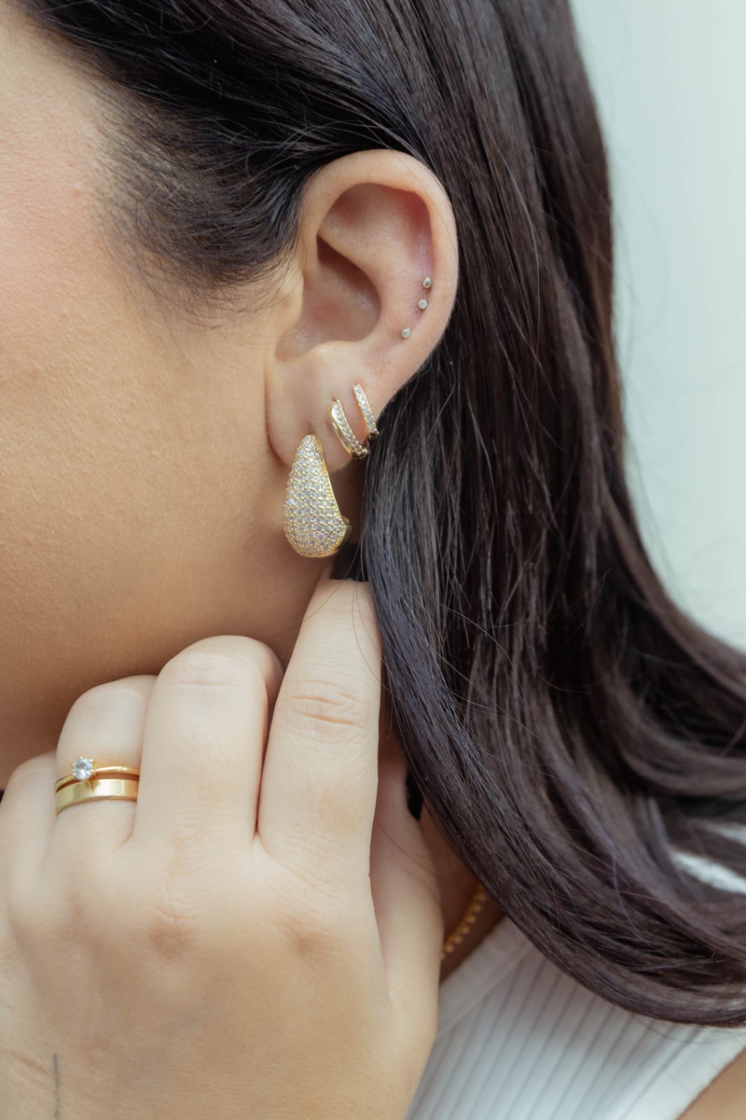 Brinco Gota Cravejada