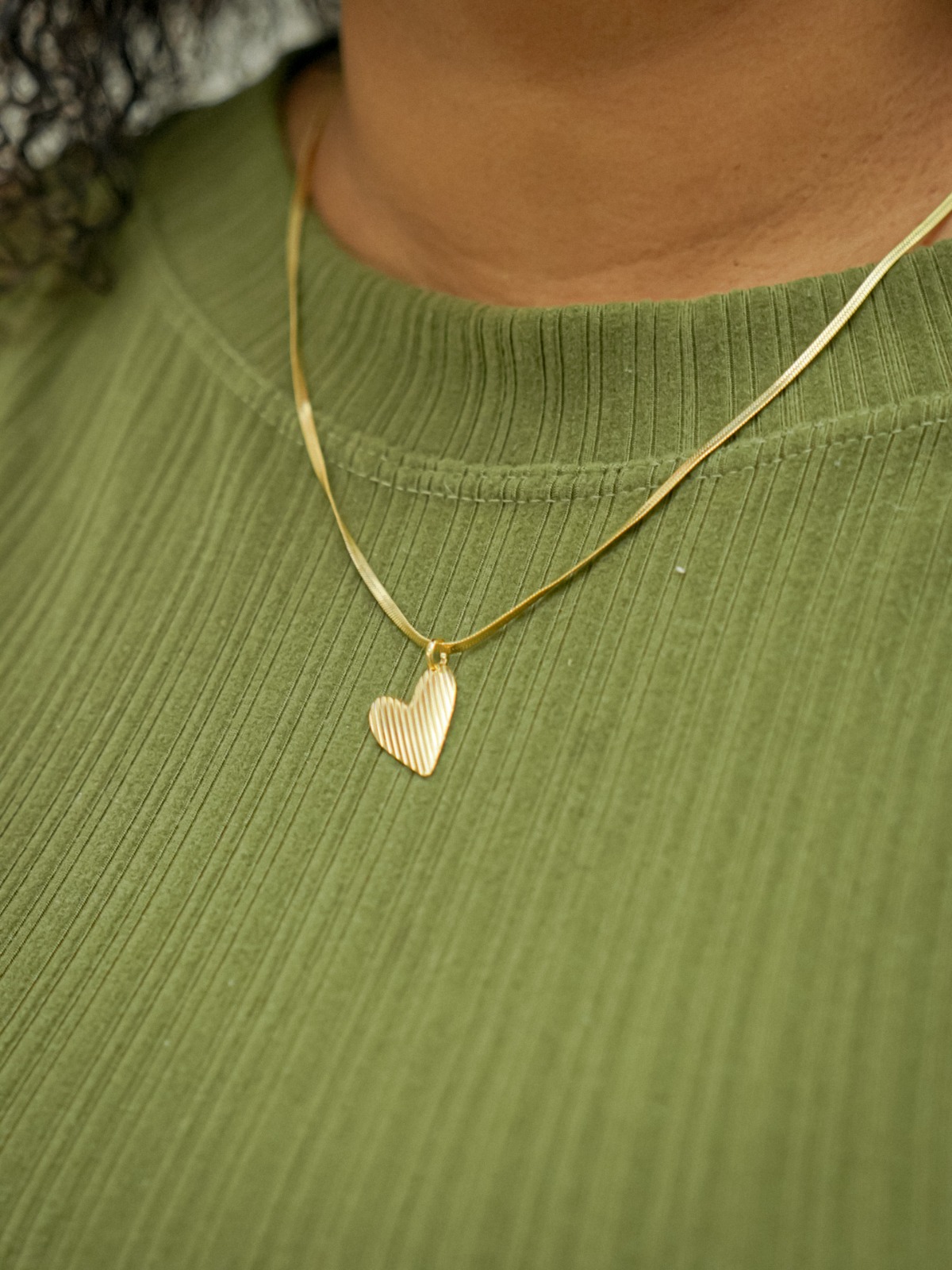 Conjunto Fita com Coração Risca de Giz 45cm