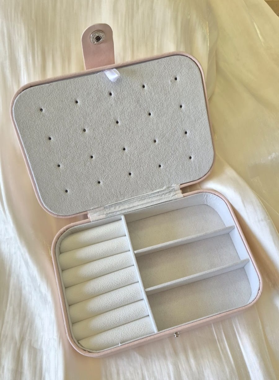 Porta Joia Almofadado Rosê 15,5x10,5x5cm