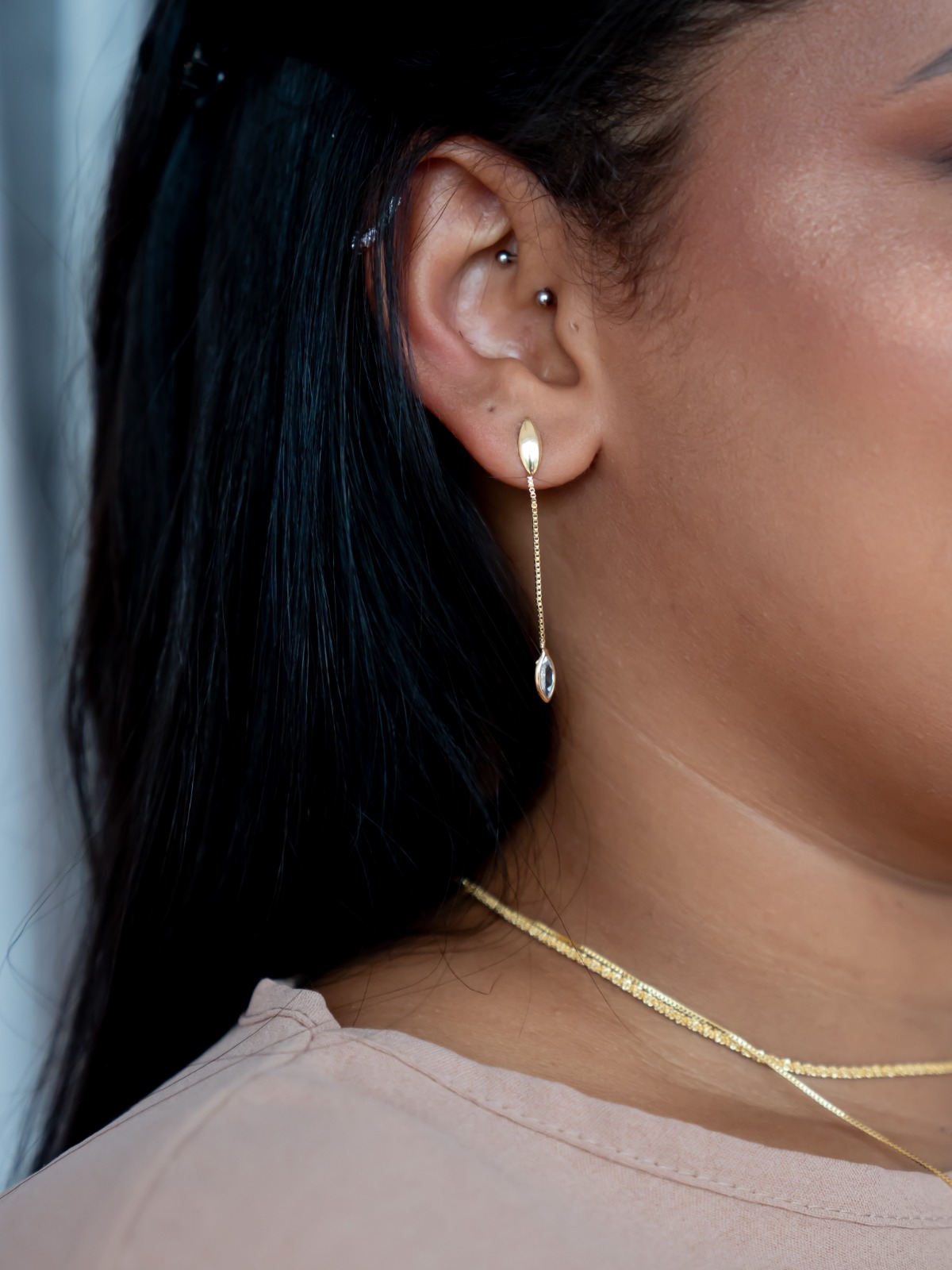 Brinco Pendente Ponto Luz