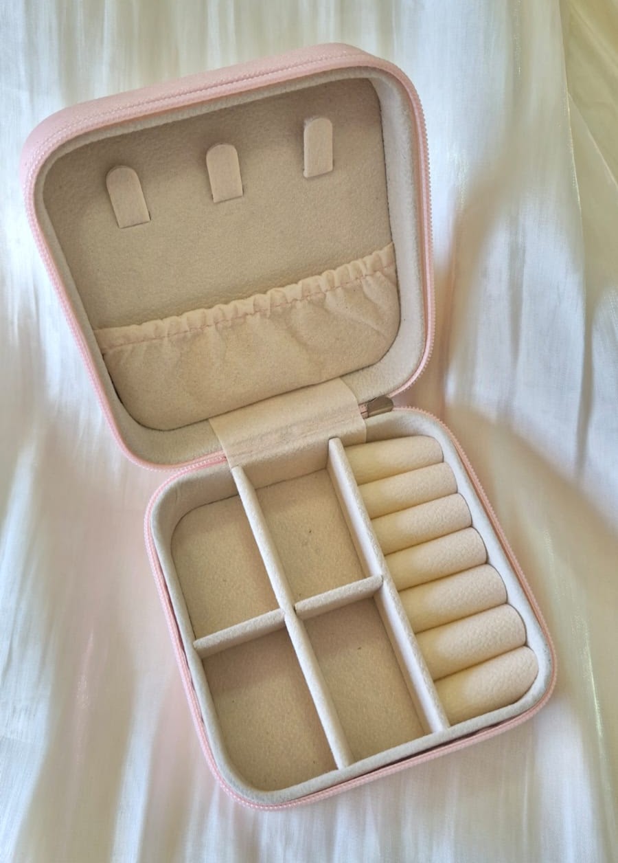 Porta Joia Mini Quadrado Escrito Mãe Rosê 10x10x4,5cm