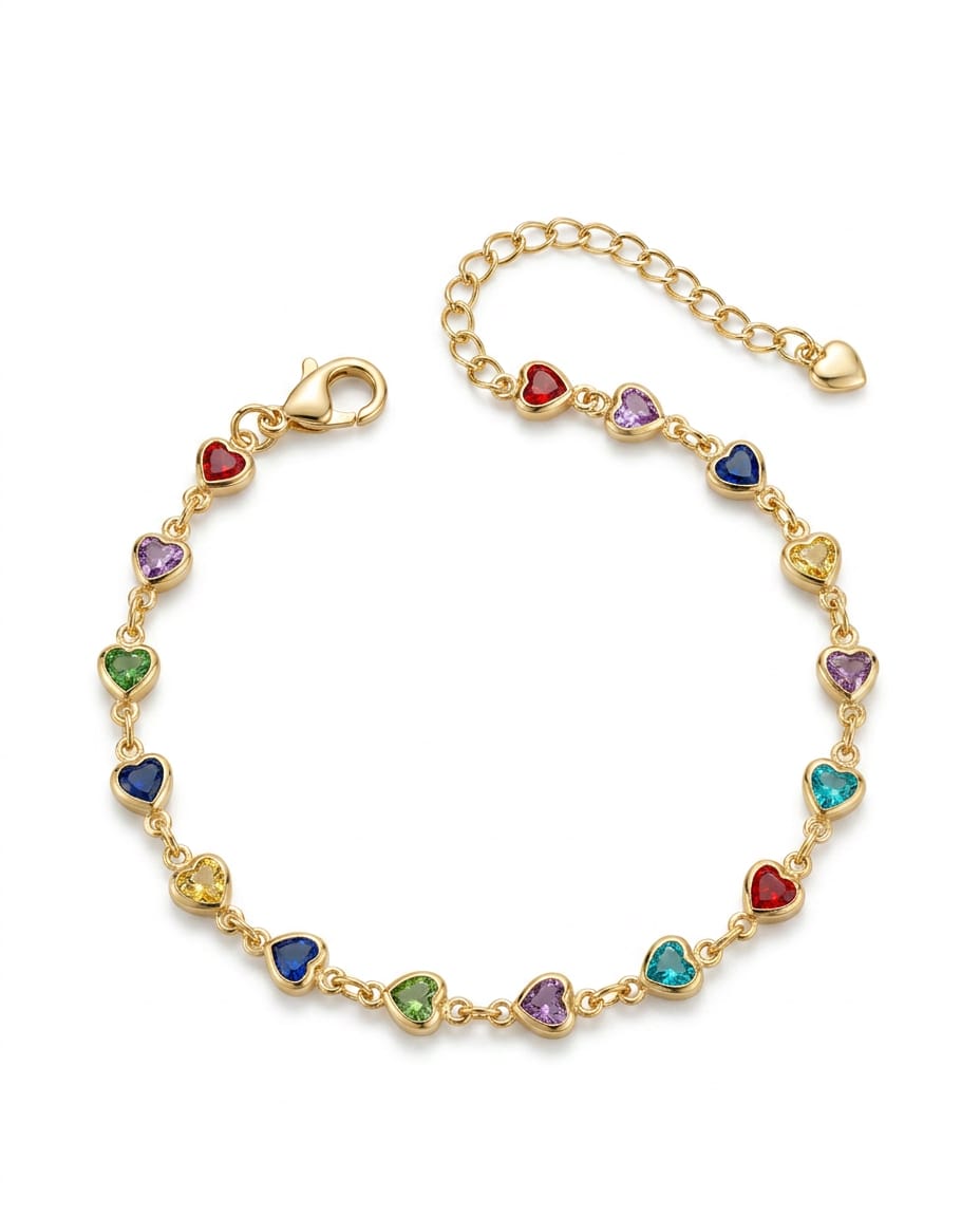 Pulseira Corações Tal Mãe, Tal filha 18cm/14cm