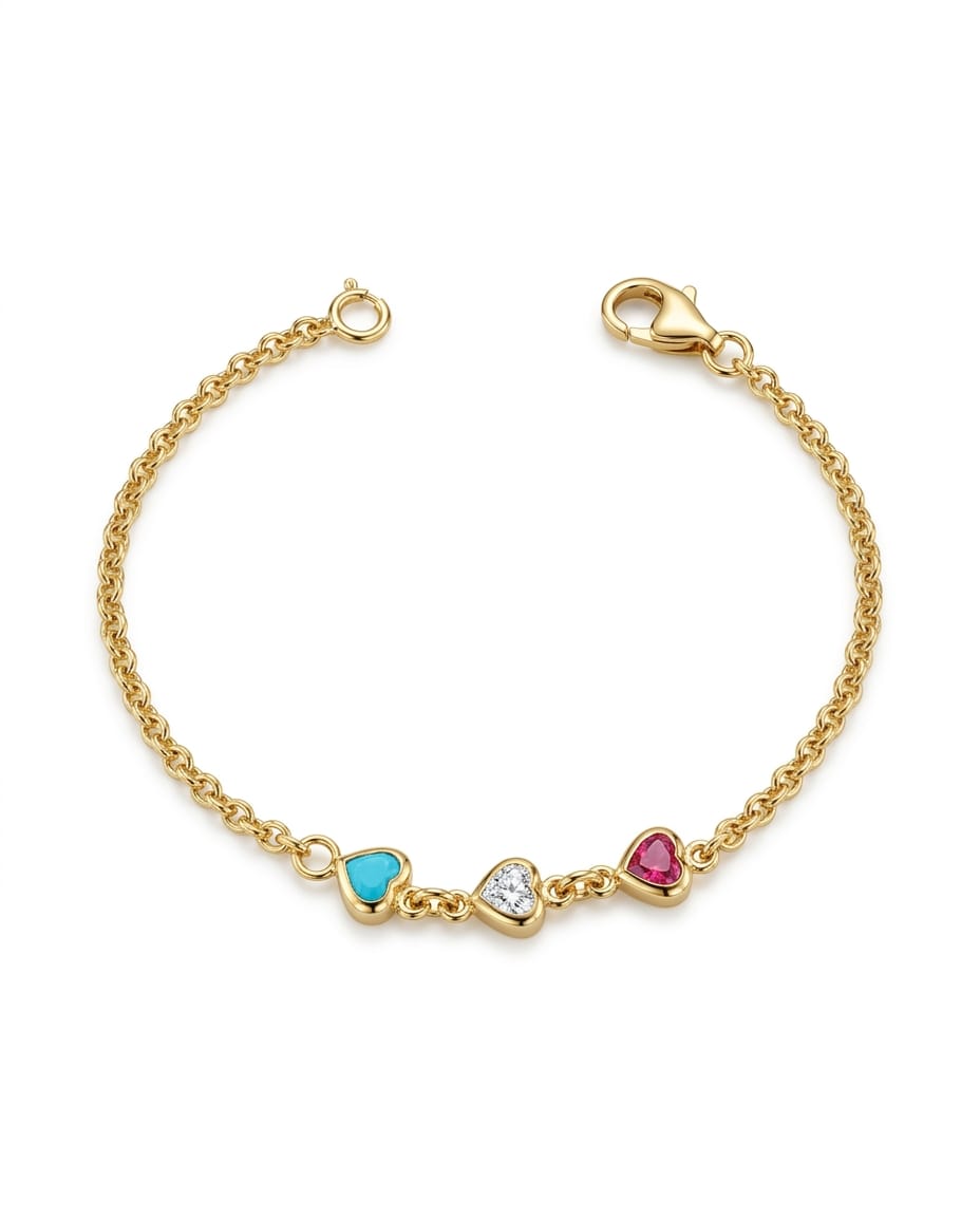 Pulseira Corações Tal Mãe, Tal filha 18cm/14cm