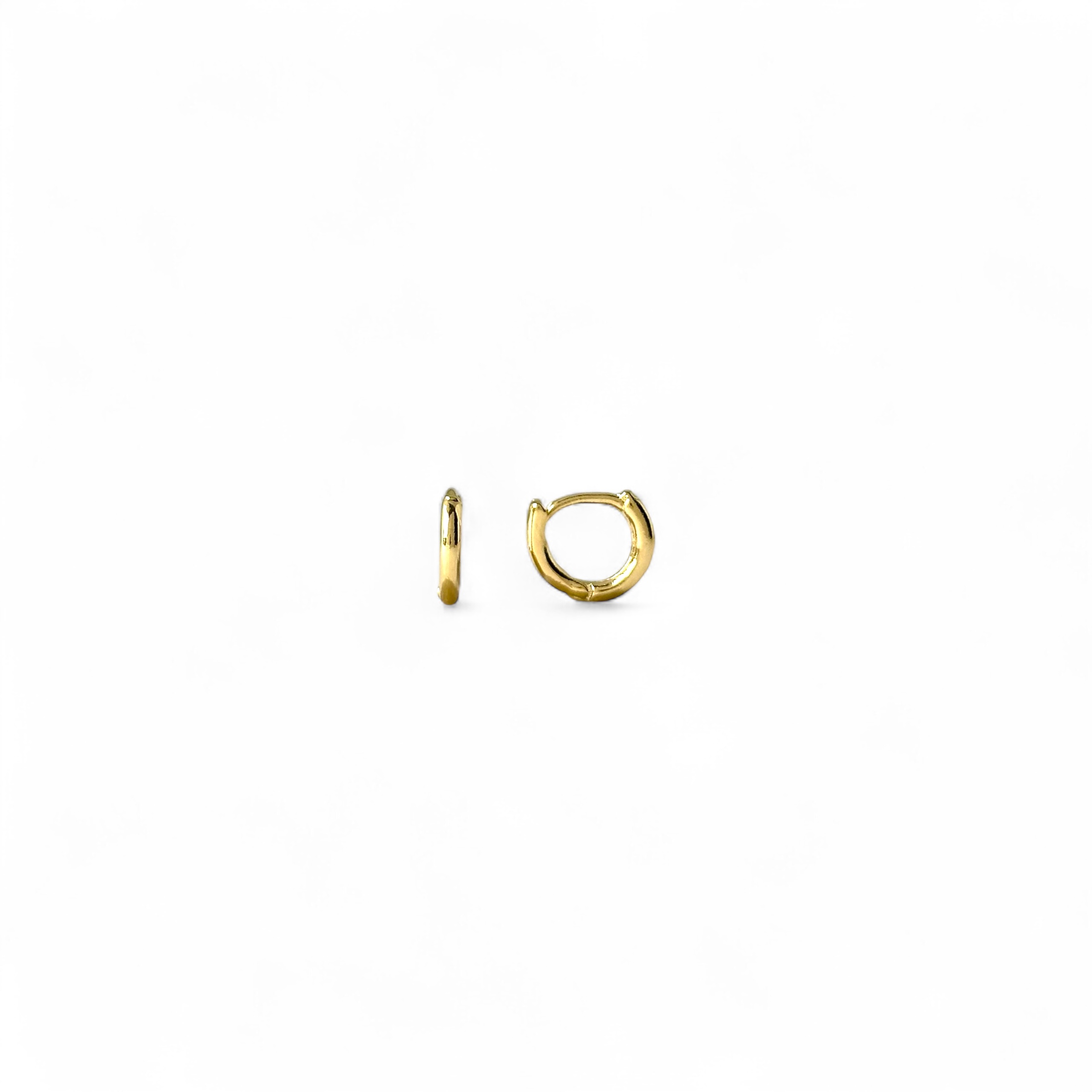 Brinco Argola Tubinho Banhado a Ouro 18k Lisa - 0,9cm