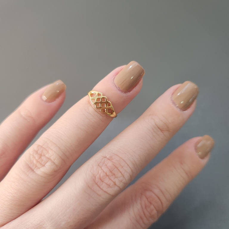 ANEL OURO AJUSTÁVEL DEDINHO ARABESCO