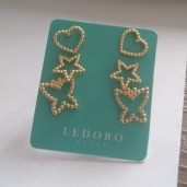TRIO FO CORA ESTRELA BORBOLETA VAZ DETALHE BOLINHA