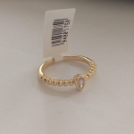 AN FO GOTA PEDRA ZIRC 4MM LATERAL BOLINHA LISA 2MM