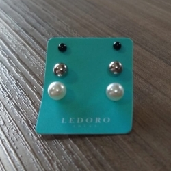 TRIO AÇO BOLA PRETA 2,5MM  CROMADA 5MM  PÉROLA 6MM