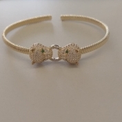 BRACELETE FO  CRAVEJ  DUPLO LEOPARDO