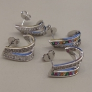 BR RB ZIRC BAGUETE COLORIDO CRISTAL