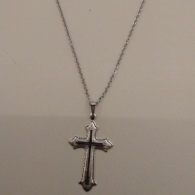 COLAR AÇO CRUZ TRABALHADA CADEADO 60CM