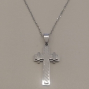COL AÇO CRUZ DESENHADA 3CM CORR 60CM CADEADO