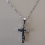COL AÇO CRUZ 3CM TRABALHADA DESENHADA CORR 50 CM CADEADO