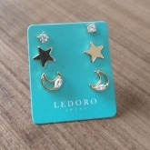 TRIO FO ZIRC RDD 3MM ESTRELA LISA LUA ZIRC OVAL