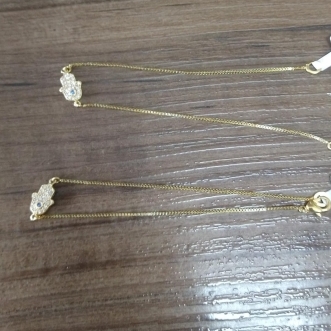 PULSEIRA MÃO DE FÁTIMA  CRAVEJADA