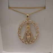 CONJ FO MANDALA NS APARECIDA CRAVEJ OVAL