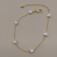 PULSEIRA FO  6 PEROLA CORAÇÃO 17CM + ALONG