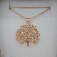 CONJ FO ARVORE DA VIDA CORAÇÃO ZIRC 25MM VENEZ 45CM