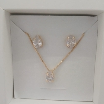 CONJ FO GOTA  CRISTAL CX ALTA 7MM VENEZ 45CM