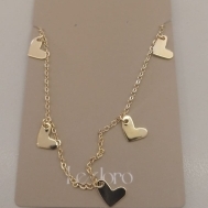 CHOKER FO 5 CORA CHAPA LISO PEND CORR CADEADO 35CM+ALONG