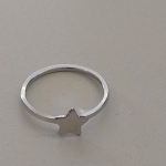 ANEL AÇO ESTRELA CHAPA LISA  5 PONTAS 7MM