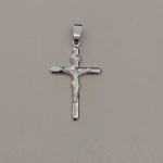 PINGENTE AÇO CRUZ COM CRISTO 17MM