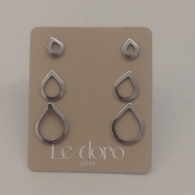 TRIO AÇO GOTA LISA VAZ 4MM 6MM 8MM