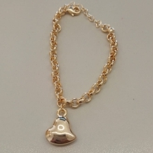 PULSEIRA FO ELOS PORTUGUES 5MM CORA PEND LISO