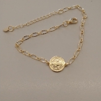 PULSEIRA FO SÃO BENTO RDD 12MM CORR ELOS LAMINADO 18CM +ALONG