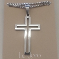 COLAR AÇO CRUZ LISA VAZ QDD 24MMX37MM CORR 70CM