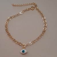 PULSEIRA FO ELOS OLHO GREGO PEND 18CM+ALONG