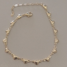 PULSEIRA FO  15 CORAÇÃO LISO 16CM+ ALONG