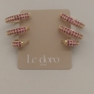 TRIO FO 2 FIL ZIRC CRAVEJ ROSA 16MM 14MM 10MM