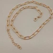 CHOKER FO ELOS CARTIER LONGA  TRABALHADO 5MM 40CM+ALONG