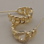 BR FO MEIA ARGOLA  CARTIER CRAVEJADO 13MM