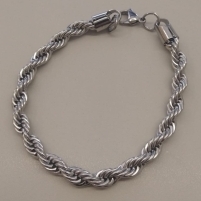 PULSEIRA AÇO CORDÃO BAIANO 6MM 22CM