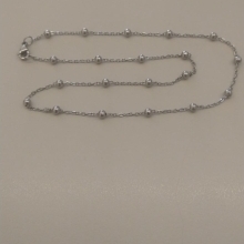 CHOKER AÇO 20 BOLA LISA CORR CADEADO 40CM