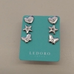 TRIO AÇO CORA ESTRELA BORBOLETA ZIRC