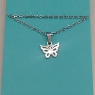 COLAR AÇO BORBOLETA LISA VAZ CORR CADEADO