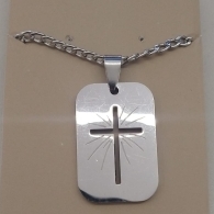 COLAR AÇO PLACA LISA CRUZ VAZ RAIOS 20MMX30MM CORR 70CM