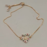 PULSEIRA FO CORA COLORIDO FÉ NO MEIO PUL GRAVATA