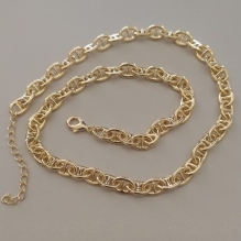 COLAR  FO GUCCI LACRE GROSSO 6MM 45CM+ALONG