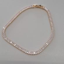 CHOKER  FO ZIRC BAGUETE CRISTAL PALITO 3,5MM 40CM GANCHO