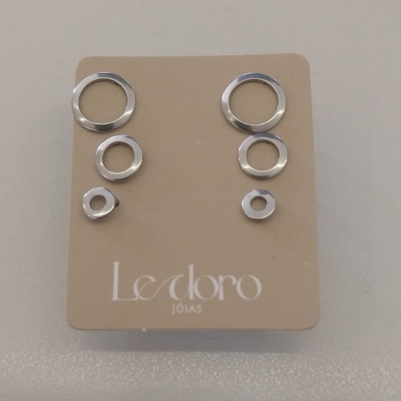 TRIO ACO GEOMETRICO REDONDO 8MM 6MM 4MM
