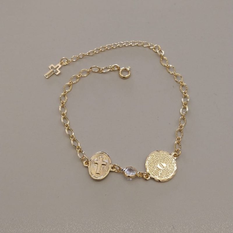 PULSEIRA FO MANDALA CRUZ ZIRC RDD PAI NOSSO