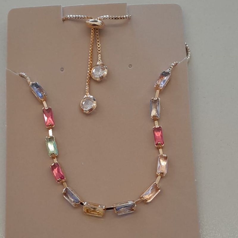PULSEIRA FO GRAVATA ZIRC RET COLORIDA ZIRC PONTA