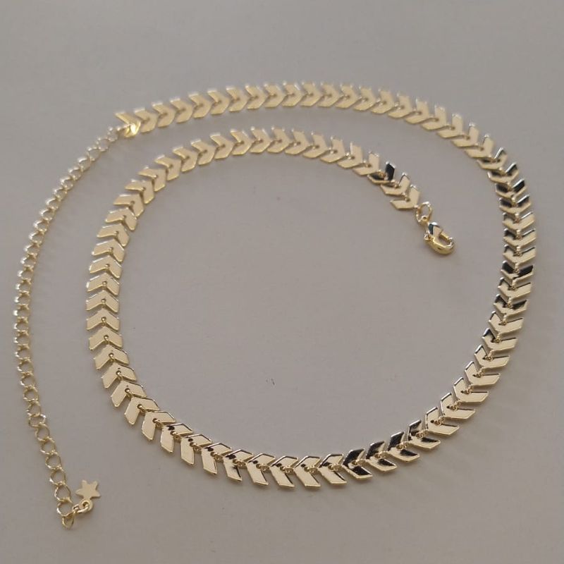 CHOKER FO ESCAMA DE PEIXE  35CM+ALONG