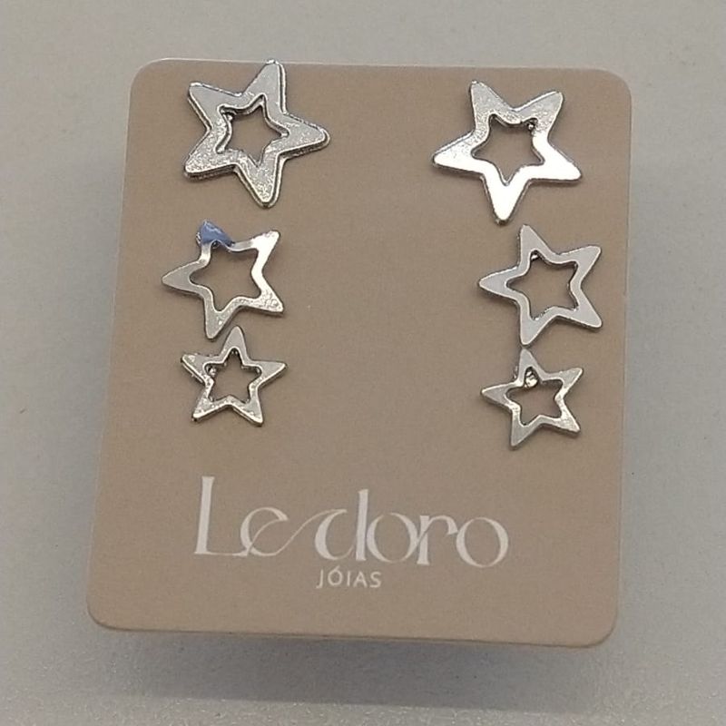 TRIO ACO ESTRELA VAZ LISA 8MM 7MM 5MM