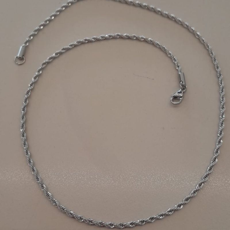 CORRENTE CORDAO BAIANO ACO 2MM 45CM