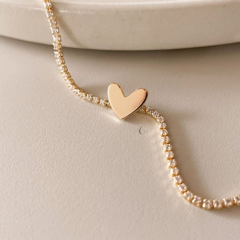 PULSEIRA FO RIVIERA CORA CHAPA LISA 16CM + ALONG